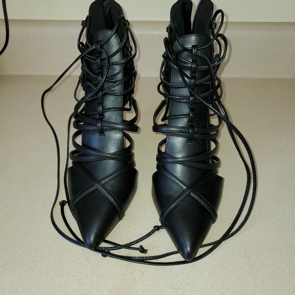 Marshalle Black Caviar Heels - Shoe Dazzle